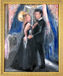 "Blake Lively & Hugh Jackman for Vogue" Impressionistic Oil Painting on Board