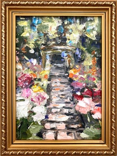 "Blooms in Giverny" Impressionistic Floral Landscape Claude Monet Garden Paris