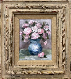 "Blooms in Paris" Natura morta impressionista di peonie in stile Claude Monet