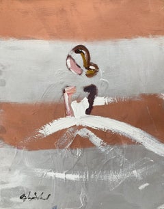 "Bronze et Silver sur Chanel" Figure en robe Haute Couture Peinture à l'huile sur papier