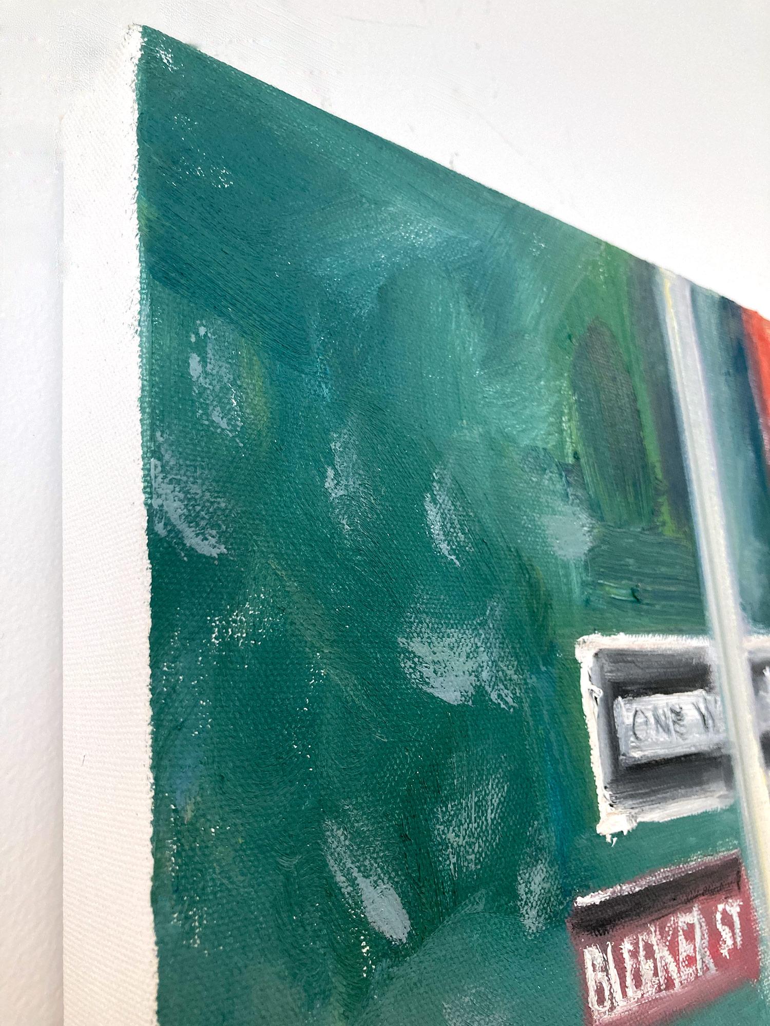 Impressionistische Szene, Ölgemälde auf Leinwand, „Brunch By Chloe NYC Bleecker St“ im Angebot 12