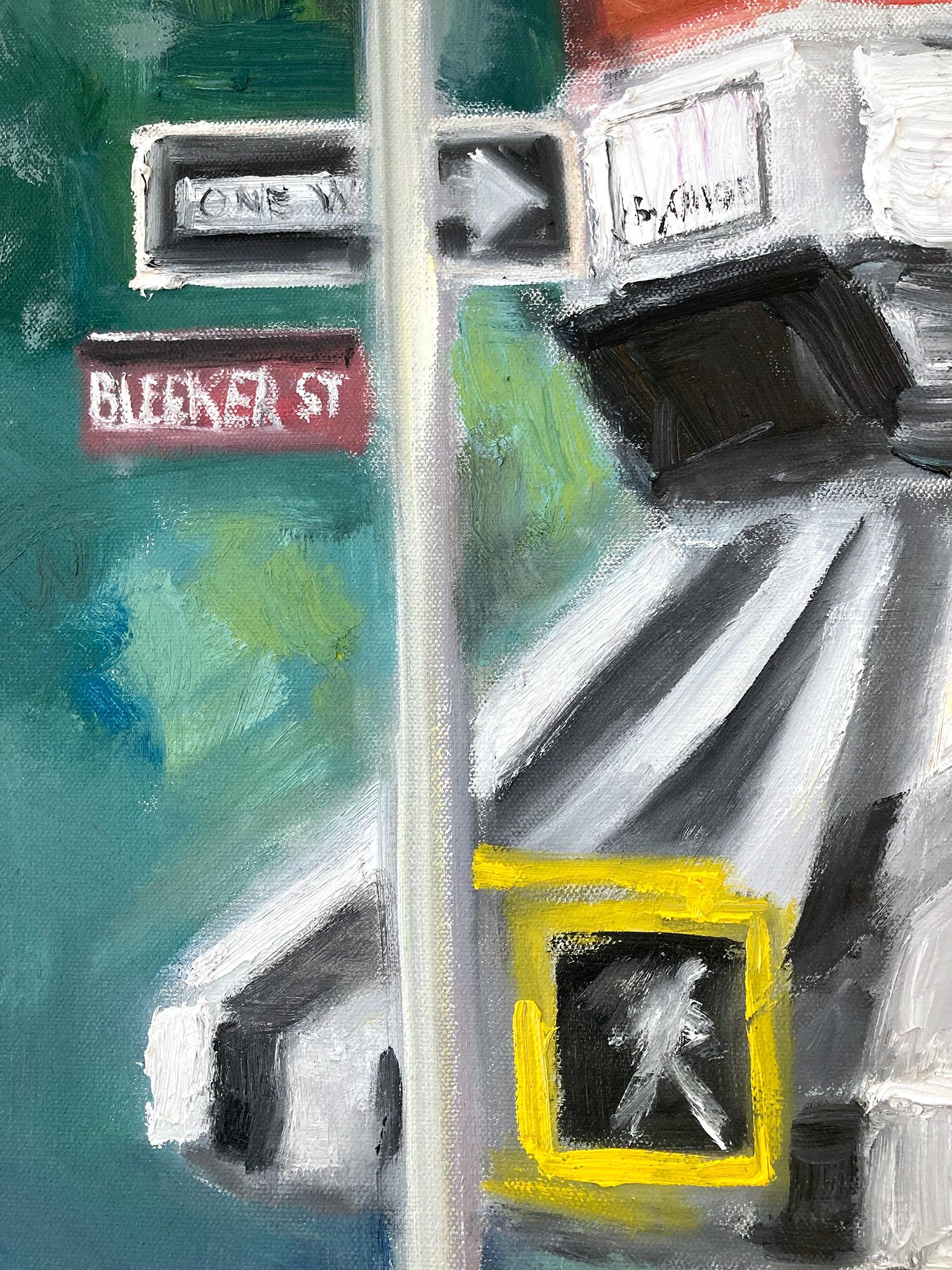 Impressionistische Szene, Ölgemälde auf Leinwand, „Brunch By Chloe NYC Bleecker St“ im Angebot 2