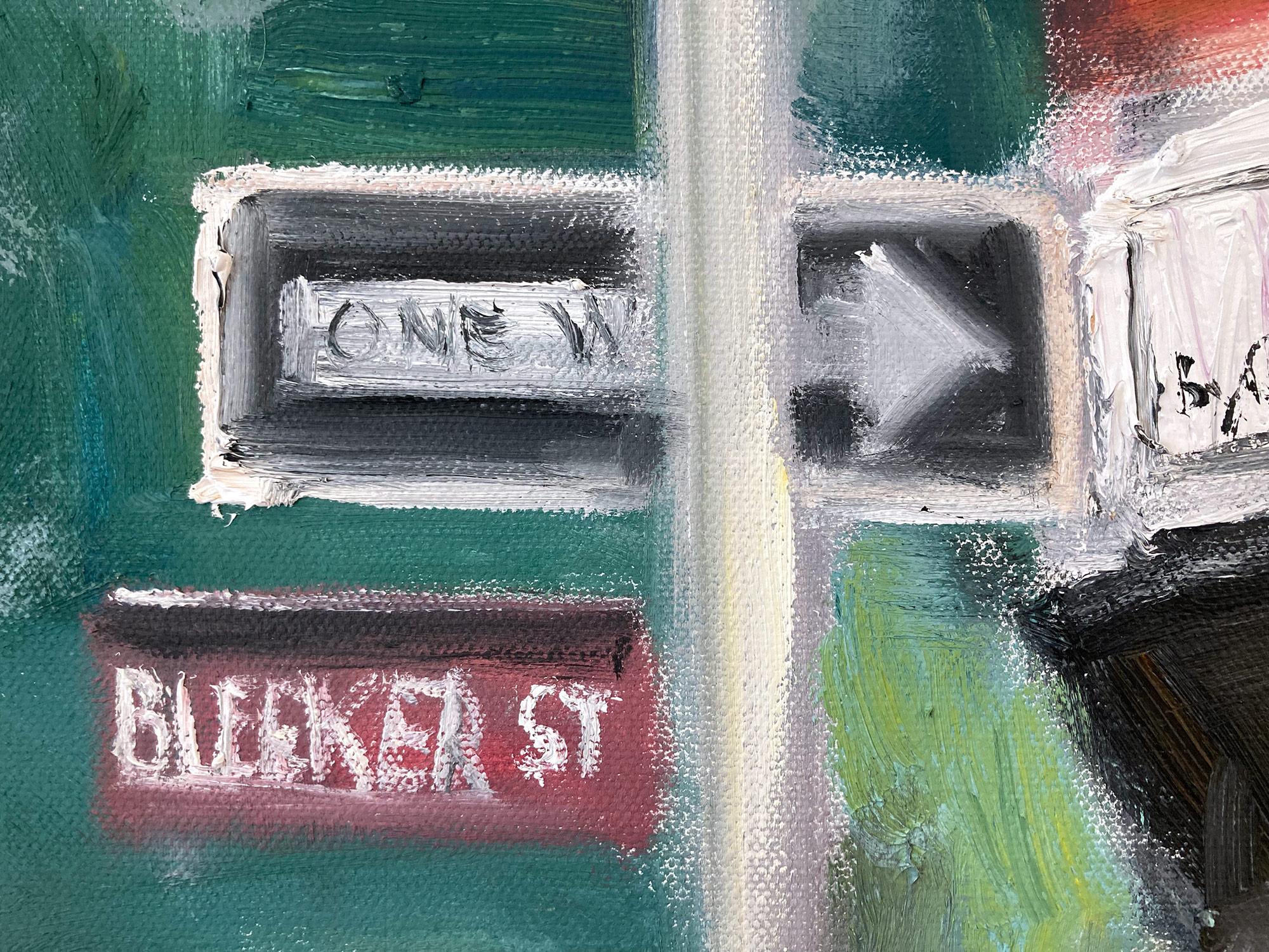 Impressionistische Szene, Ölgemälde auf Leinwand, „Brunch By Chloe NYC Bleecker St“ im Angebot 3