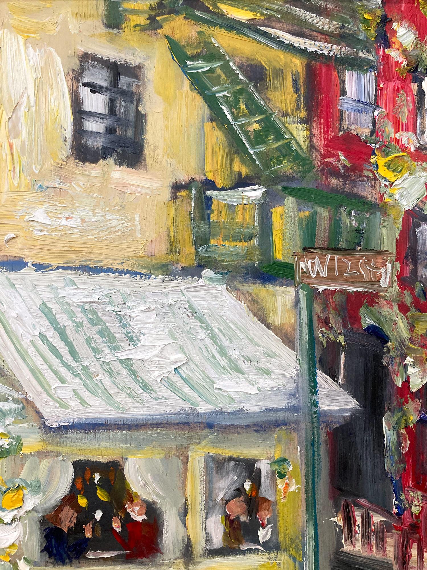 Impressionistisches Ölgemälde des West Village Restaurant „Brunch at Cafe Cluny“ im Angebot 1
