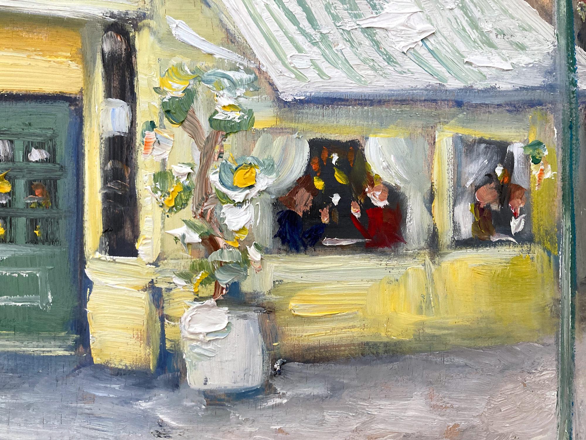 Impressionistisches Ölgemälde des West Village Restaurant „Brunch at Cafe Cluny“ im Angebot 2