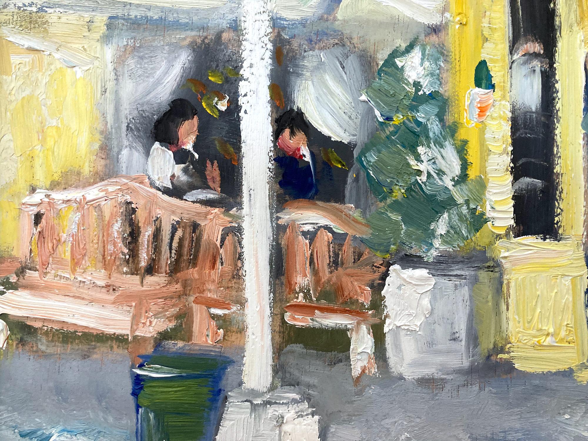 Impressionistisches Ölgemälde des West Village Restaurant „Brunch at Cafe Cluny“ im Angebot 4
