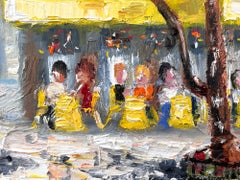"Brunch at Cipriani" Plein Air Restaurant Oil Painting in Soho New York City