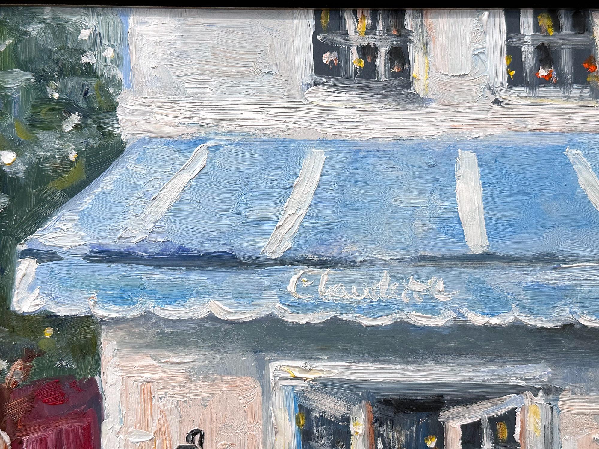 „Brunch at Claudette“ Plein Air Restaurant, Ölgemälde, 5th Avenue, New York City im Angebot 1