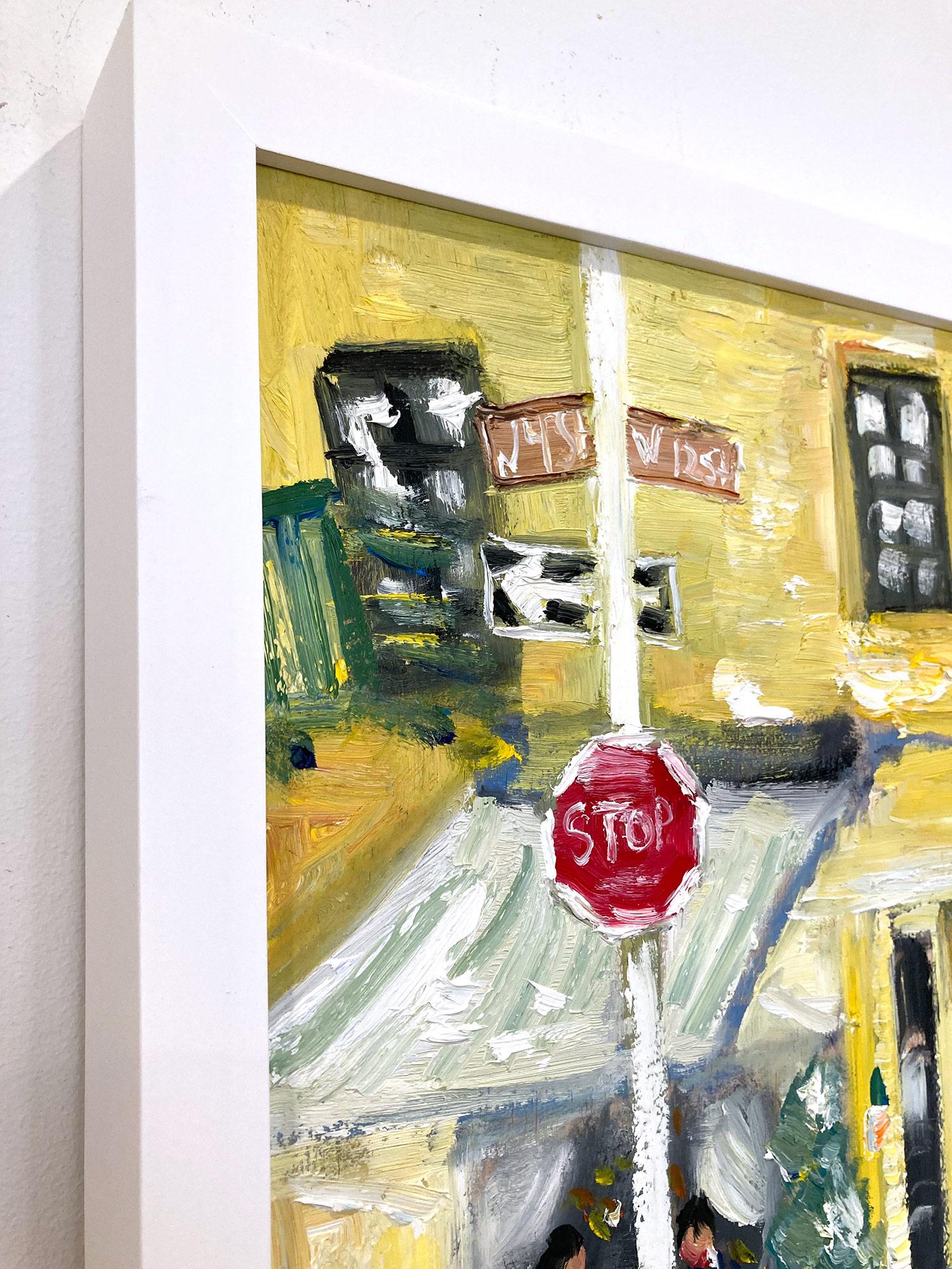 „Cafe Cluny“ Buntes impressionistisches Restaurant-Ölgemälde in Soho, New York im Angebot 7