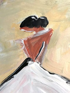 Caroline, figure abstraite sur papier