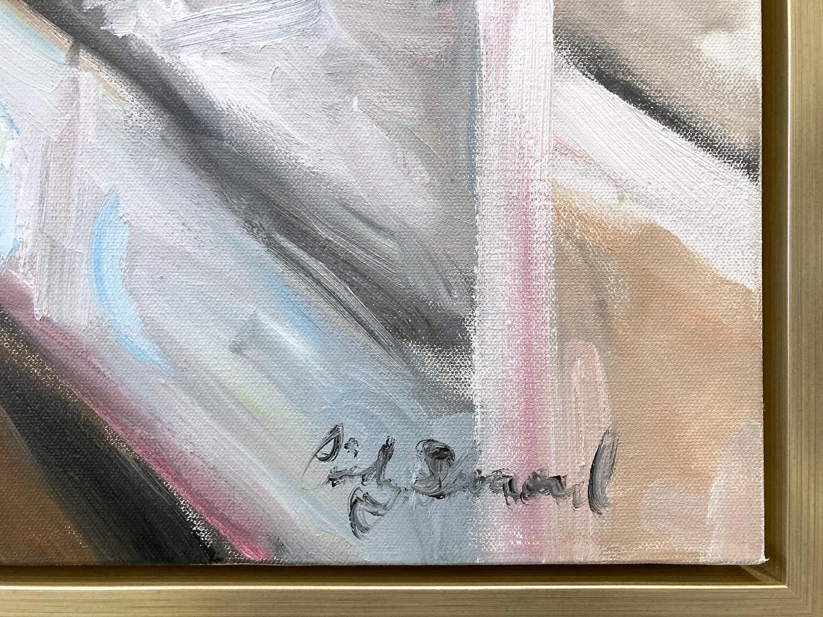 „Champagne & Tunes – Chateau de Chambord“, Ölgemälde, Interieurszene mit Klavier im Angebot 7