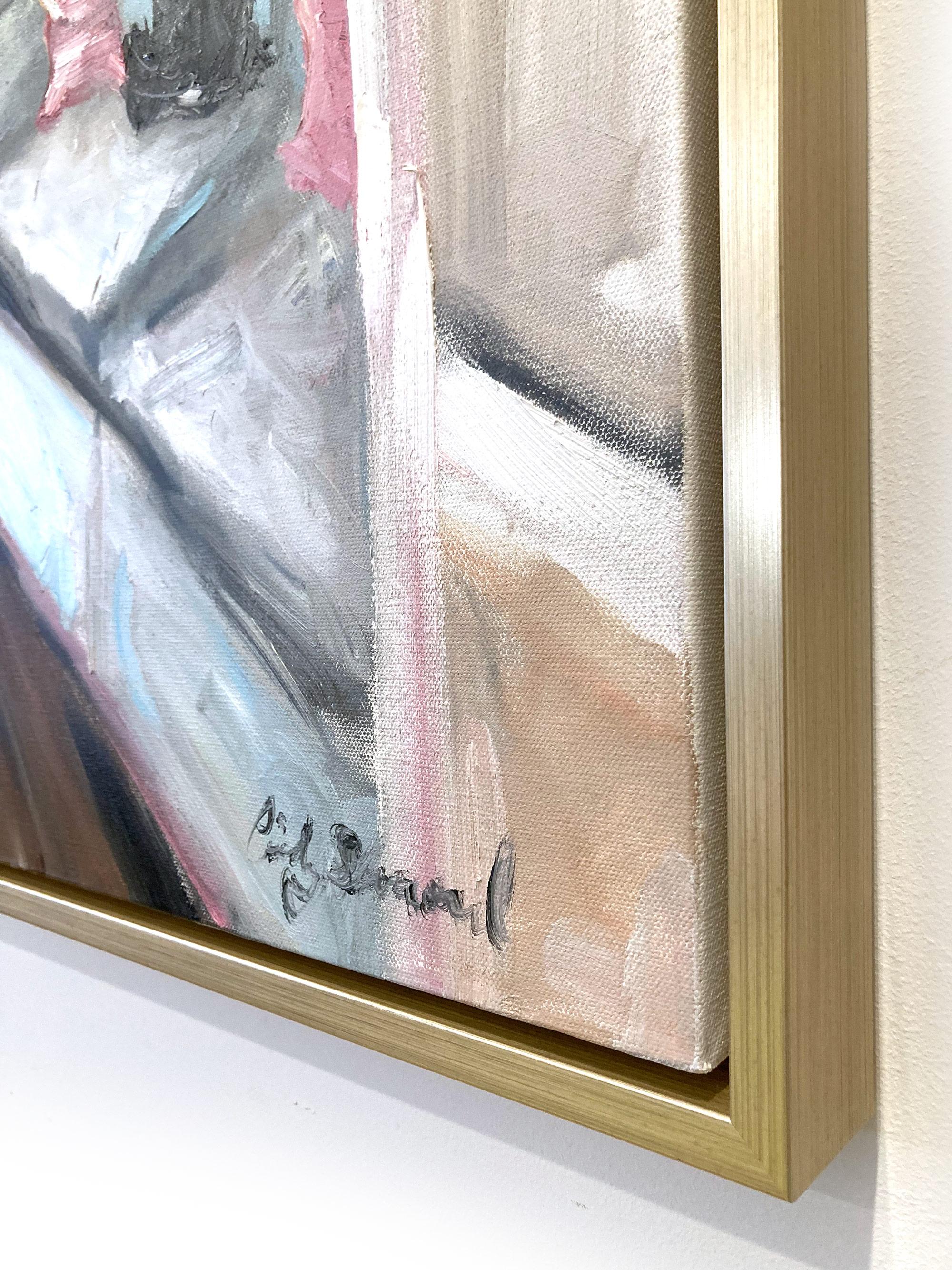 „Champagne & Tunes – Chateau de Chambord“, Ölgemälde, Interieurszene mit Klavier im Angebot 11