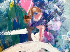 Figura di "Chanel presso l'Arco di Trionfo" con pittura ad olio di alta moda francese