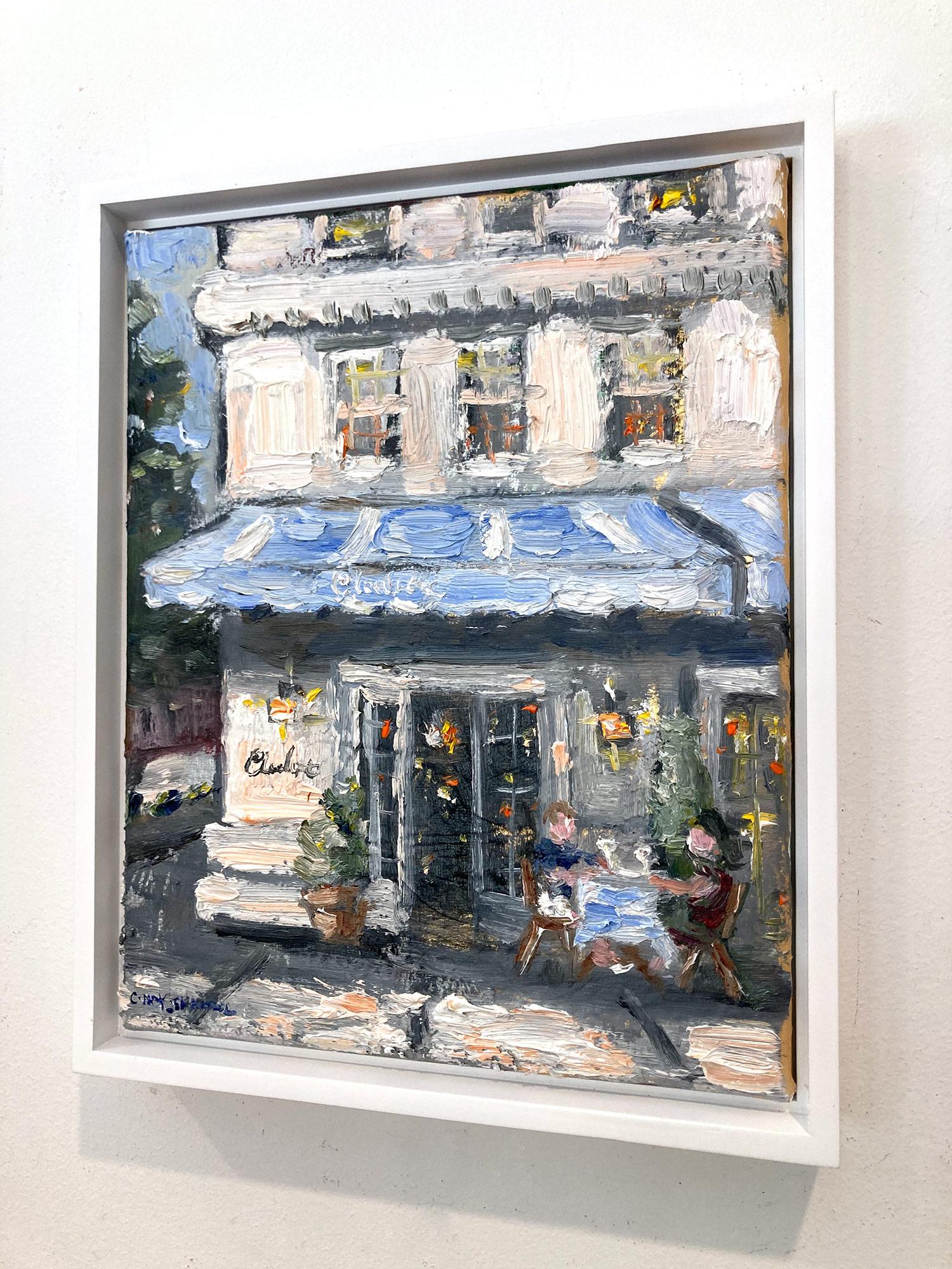 Peinture à l'huile d'un restaurant en plein air « Claudette » sur la Cinquième Avenue à New York 6
