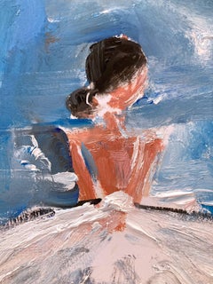 "Club Monaco" Abstract Figure in Chanel Gown Haute Couture Painting