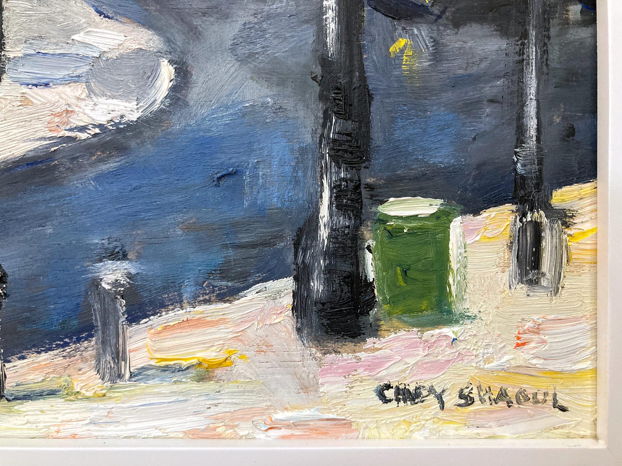 Peinture à l'huile impressionniste du célèbre restaurant Union Square en vente 6