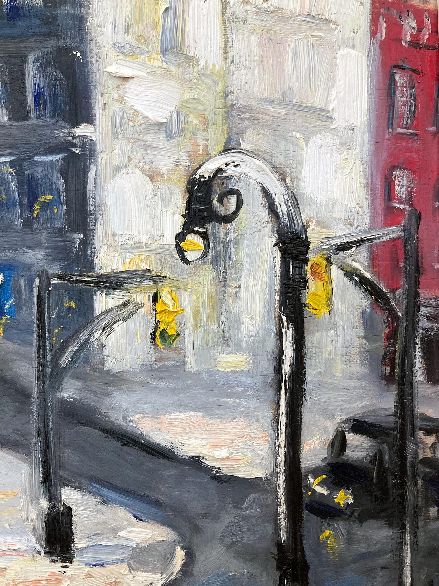 Peinture à l'huile impressionniste du célèbre restaurant Union Square en vente 3