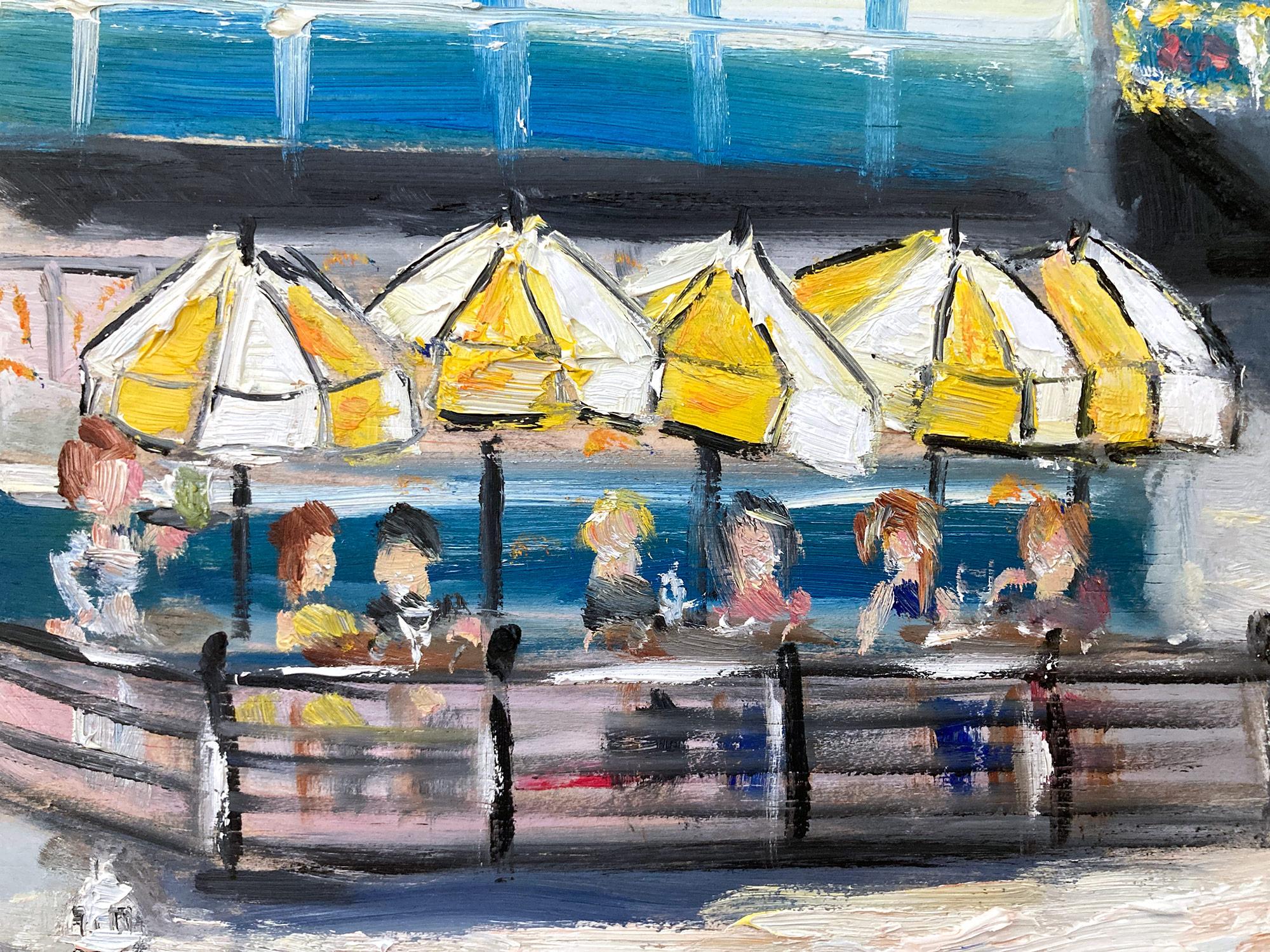 Impressionistisches Ölgemälde des denkwürdigen Restaurantes am Union Square, „Coffee Shop“ im Angebot 4