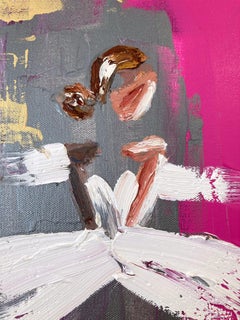 "Dazzling in Paris" Abstract Figure Chanel Gown Haute Couture Painting on Canvas