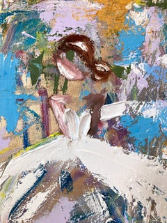 "Dazzling in Paris" Figure wearing Chanel in Paris Oil Painting on Paper
