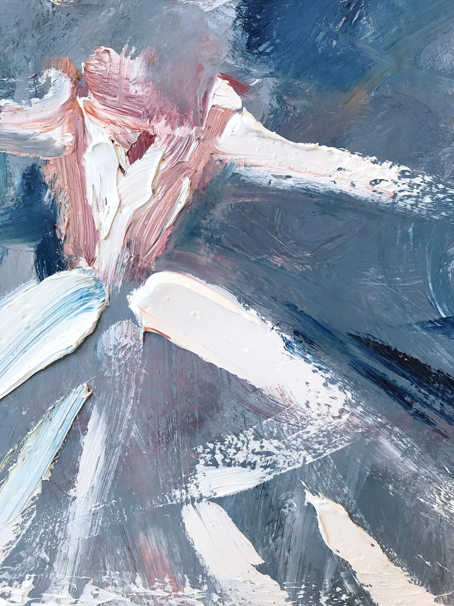 Exploring the purity of the feminine form and the drama of French haute couture, artist Cindy Shaoul creates a dialogue between the figurative and the abstract. Her spirited compositions are both dramatic and invigorating, capturing the fleeting