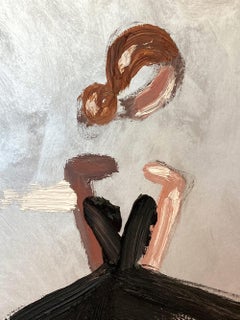 "Dior in Paris" Silver and Black French Haute Couture Painting on Archival Paper