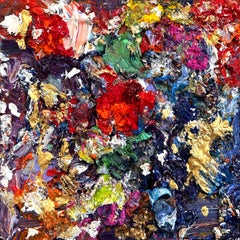 "Dream Chaser" Bunte Contemporary Öl und Mixed Media Malerei auf Holzplatte