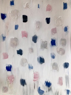 "Dripping Dots - Avignon" Colorful Contemporary Abstract Oil Painting on Paper