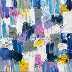 "Dripping Dots - Calypso" Colorful Contemporary Oil Painting on Canvas Framed