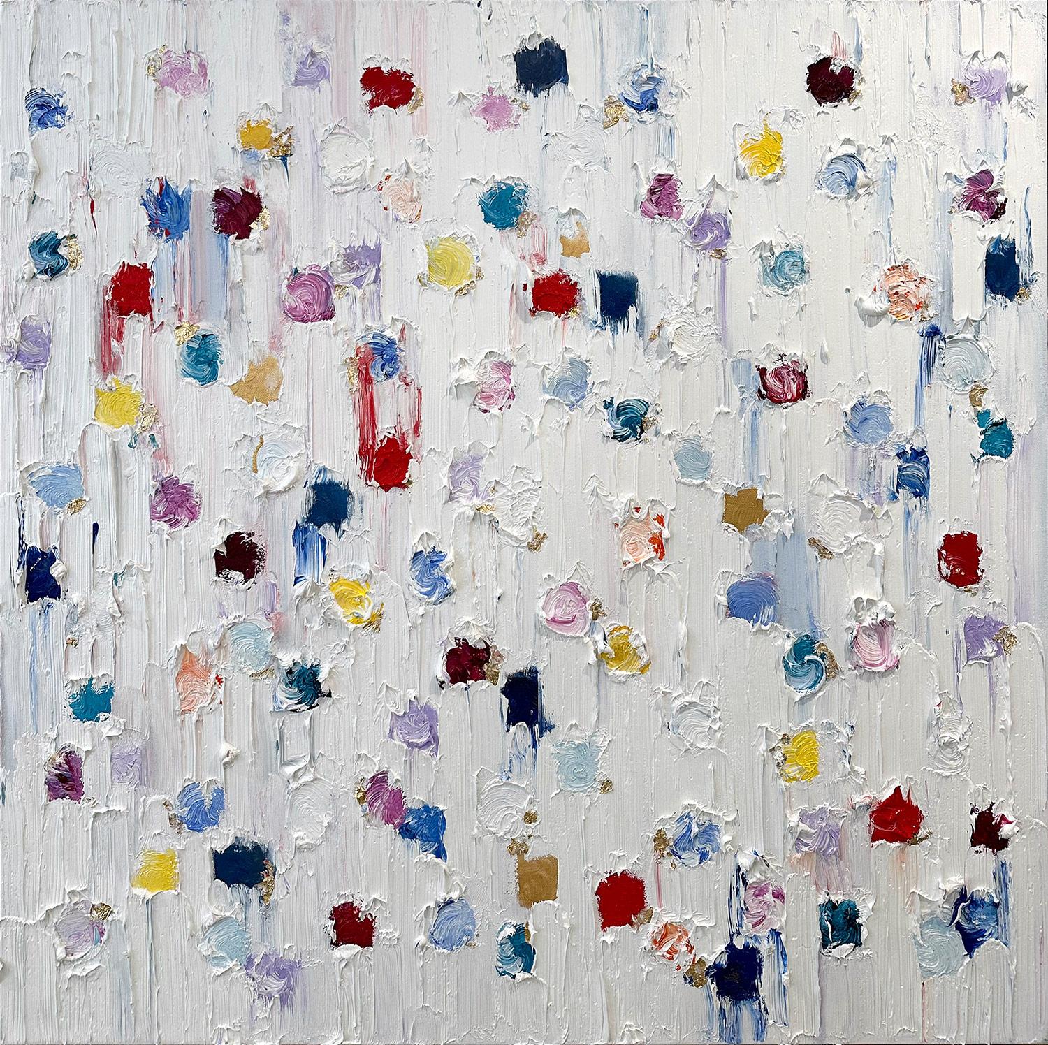 abstract painting dots