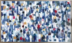 Dripping Dots - Carrara, Colorful, Abstract, Oil Painting