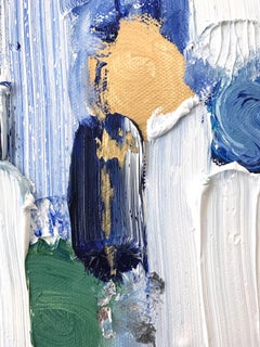 "Dot Dot Dot - Carrera" Pittura a olio astratta contemporanea su tela, coloratissima