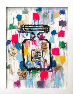 "Dripping Dots - Chanel in Ibiza" Contemporary Perfume Bottle Chanel Painting