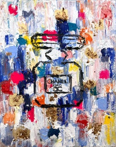 "Dripping Dots - Chanel in Montmartre" Pop Art Perfume Bottle Chanel Painting