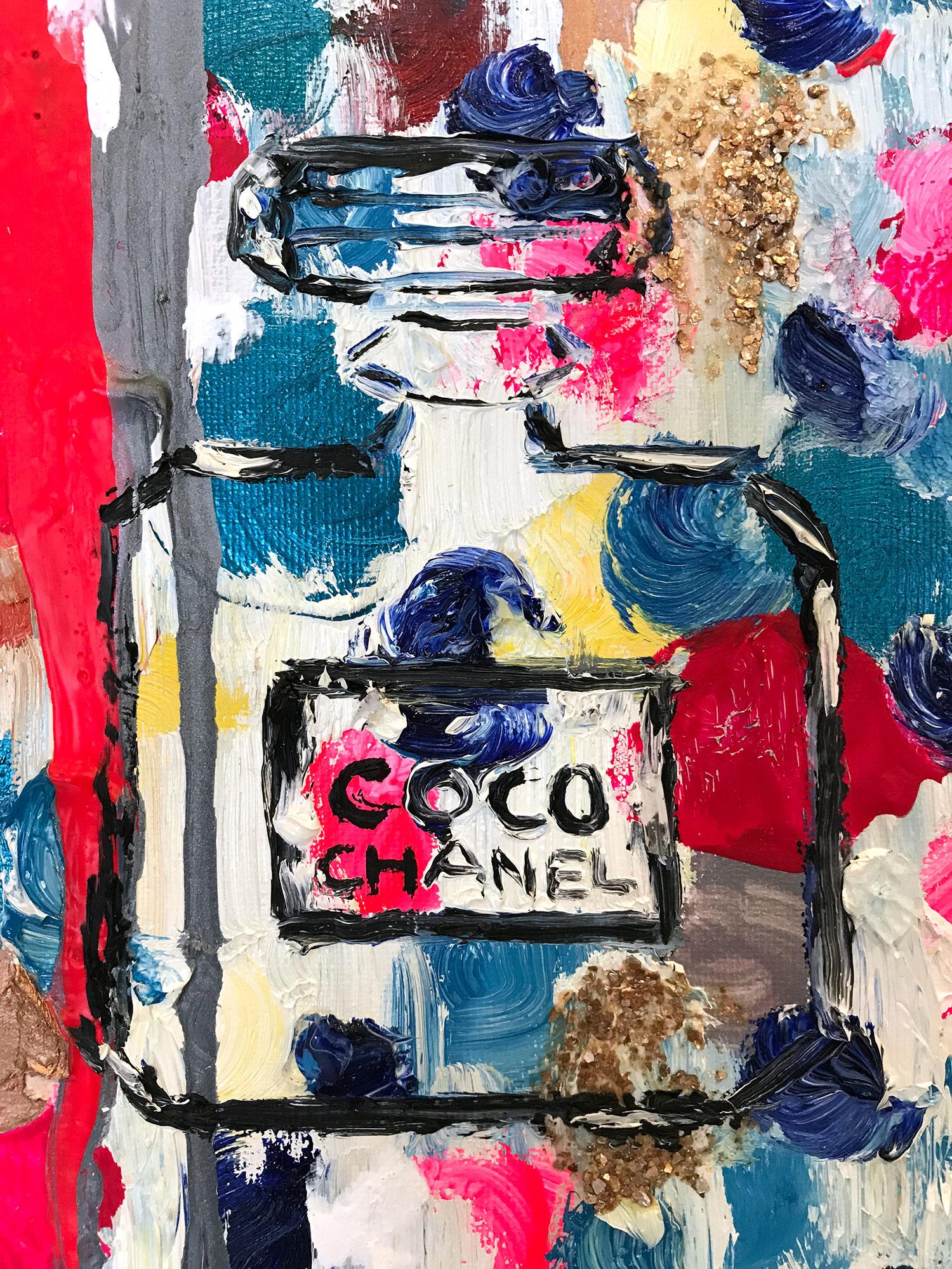 Dripping Dots, Coco Chanel Mornings (Zeitgenössisch), Painting, von Cindy Shaoul