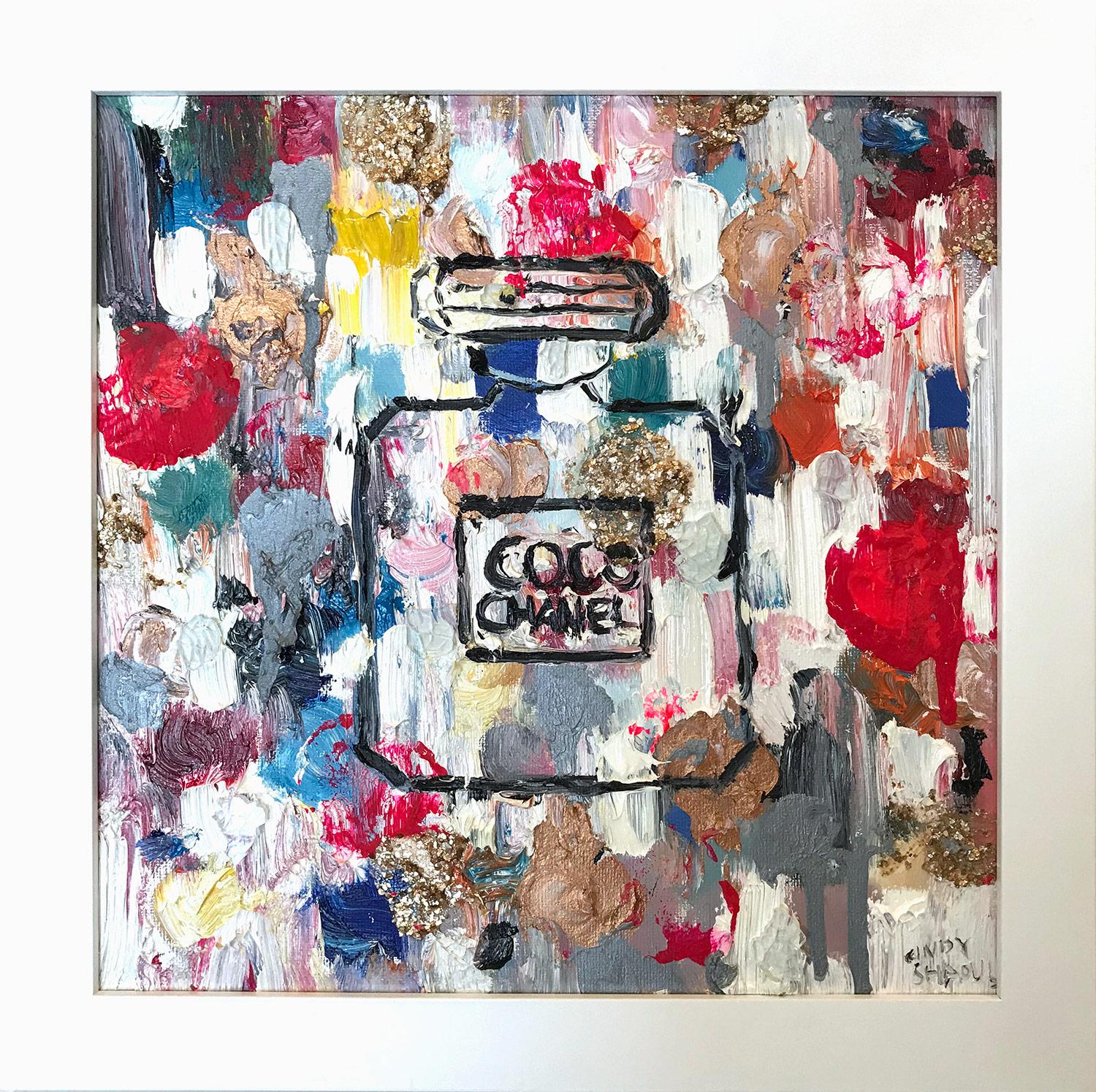 Cindy Shaoul Still-Life Painting - Dripping Dots, Coco in Havana Na na na