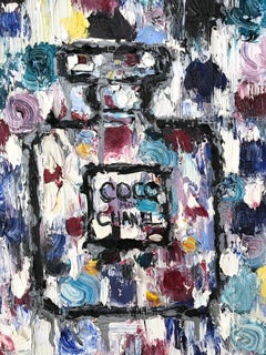 "Dot Dot - Coco nella giungla" Pittura a olio contemporanea su tela