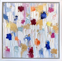 "Dripping Dots - Day at St. Barts" Colorful Contemporary Oil Painting on Canvas