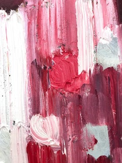 "Dripping Dots - Deep in Love" Colorful Abstract Oil Painting on Canvas