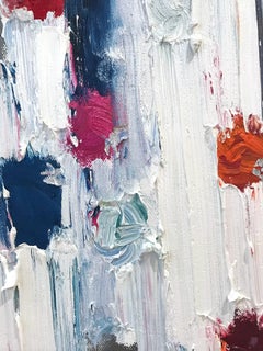 "Goteo de Puntos - Esmeralda" Pintura Abstracta Contemporánea de Colores sobre Lienzo