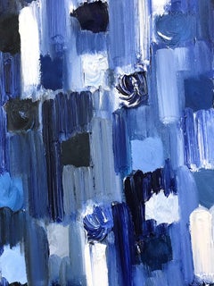 "Dripping Dots - Essex" Colorful Contemporary Abstract Oil Painting on Canvas