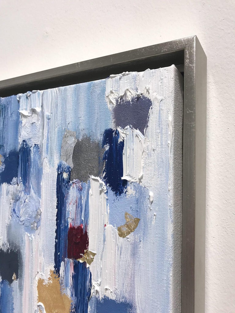 Cindy Shaoul "Dripping Dots Geneva" Colorful Abstract Oil Painting