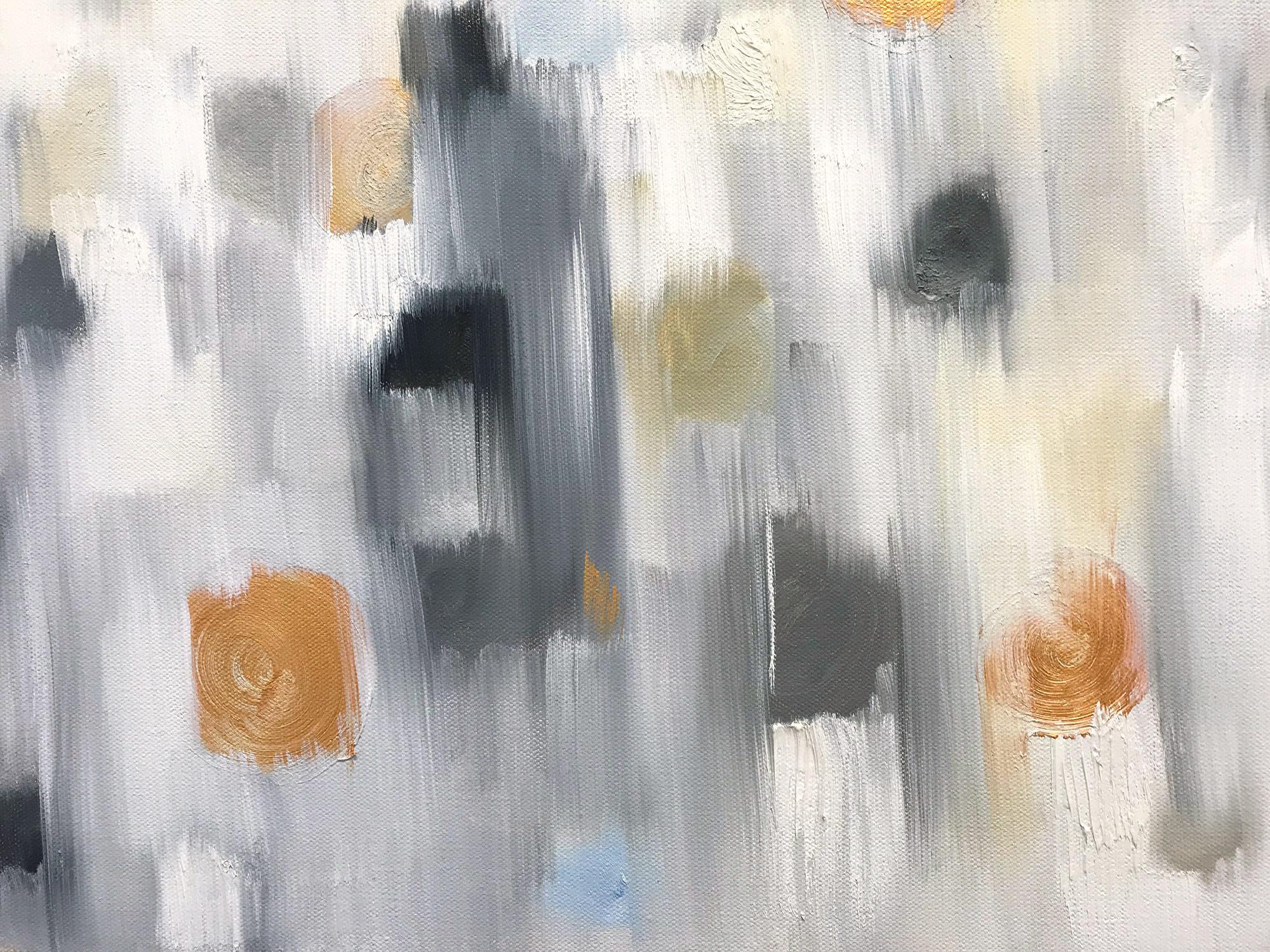 Grazie agli strati di olii brillanti e alle pennellate di pennello, la pittura è in grado di brillare e scintillare in un disegno davvero unico. L'artista utilizza la foglia d'oro con oli dalla texture spessa e vetro per aggiungere un'atmosfera