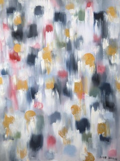 "Dripping Dots - Palm Springs" Colorful Contemporary Oil Painting on Canvas