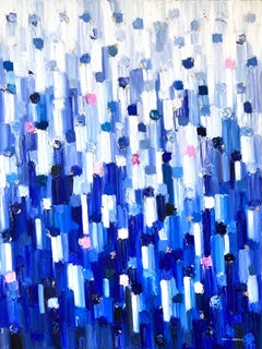 "Dripping Dots -  Gramercy" Colorful Gradient Abstract Oil Painting Canvas 