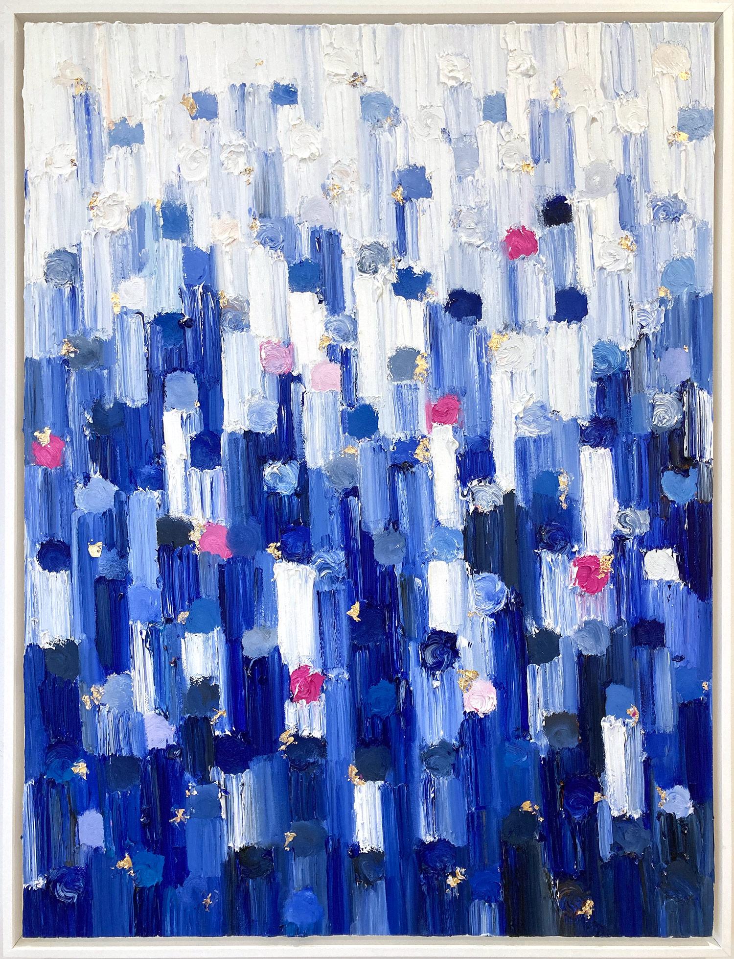 Cindy Shaoul "Dripping Dots Mykonos" Colorful Contemporary Abstract