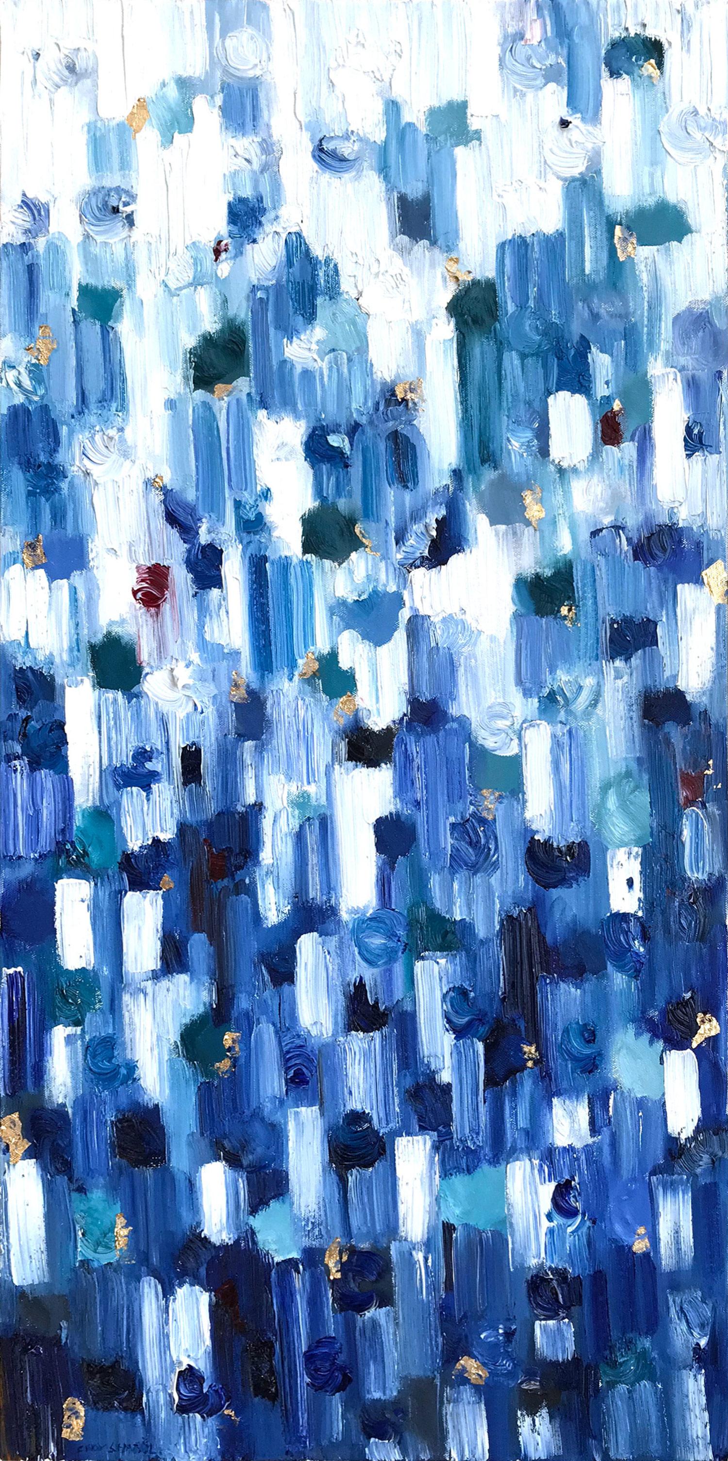 Dripping Dots, Gramercy - Painting by Cindy Shaoul