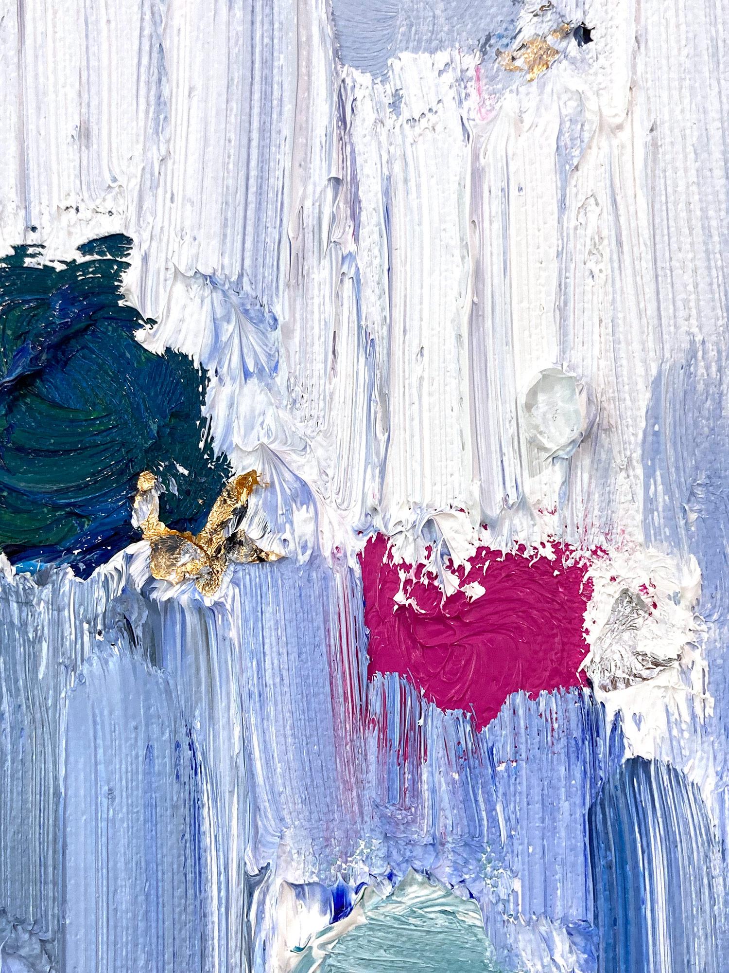« »Dripping Dots -  Peinture à l'huile abstraite colorée sur toile « Gramercy Park »  en vente 9