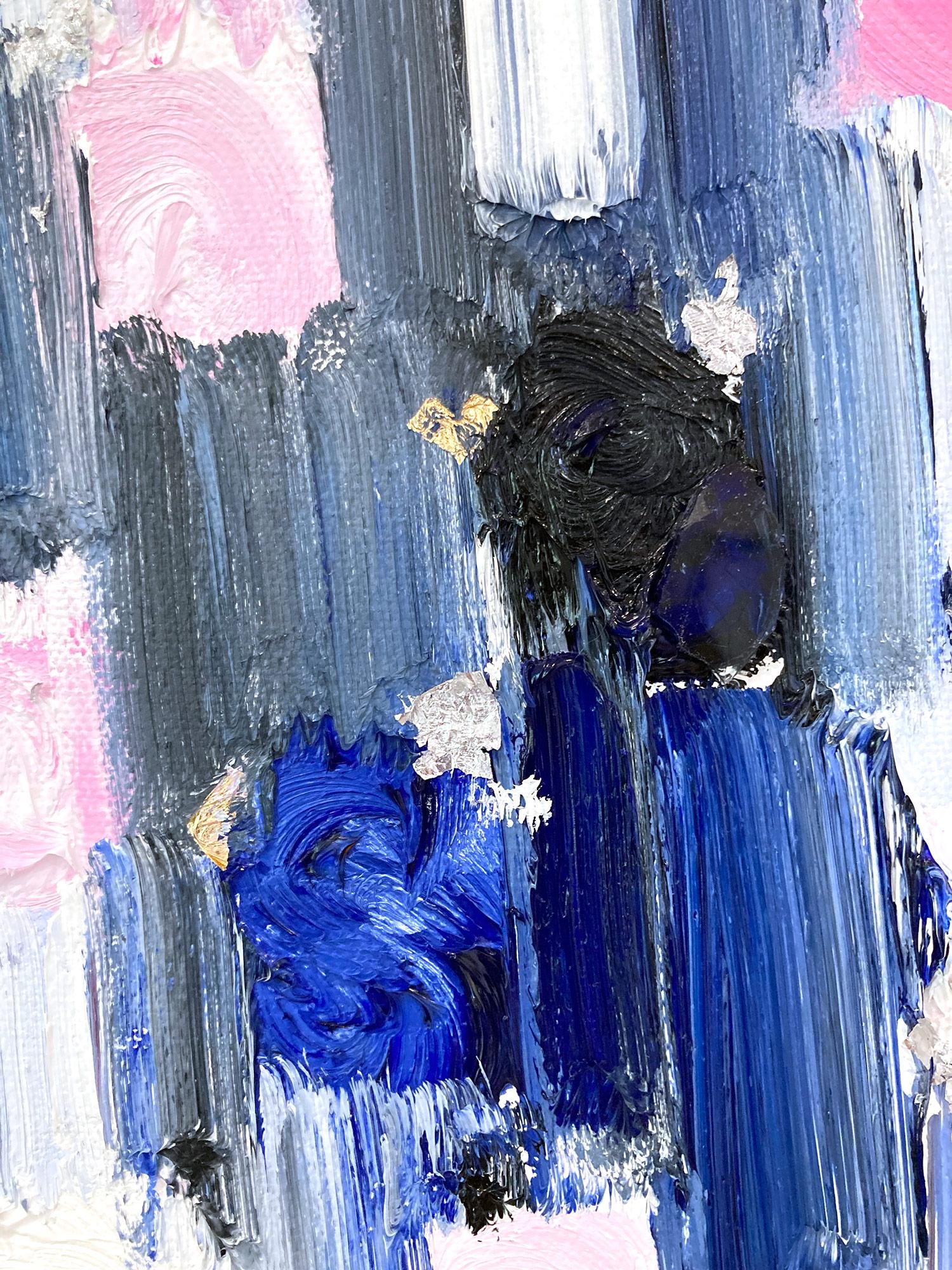 « »Dripping Dots -  Peinture à l'huile abstraite colorée sur toile « Gramercy Park »  en vente 2
