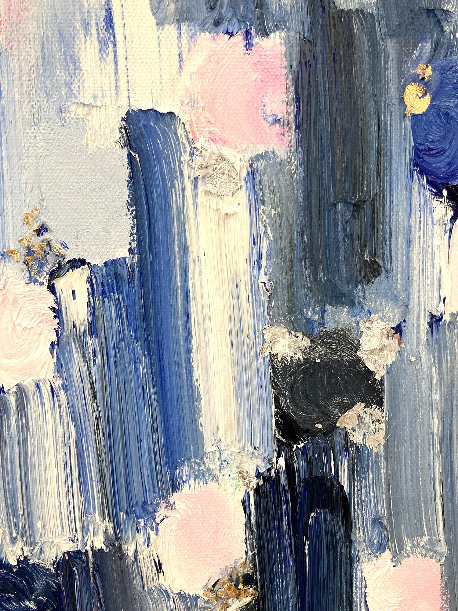 « »Dripping Dots -  Peinture à l'huile abstraite colorée sur toile « Gramercy Park »  en vente 3